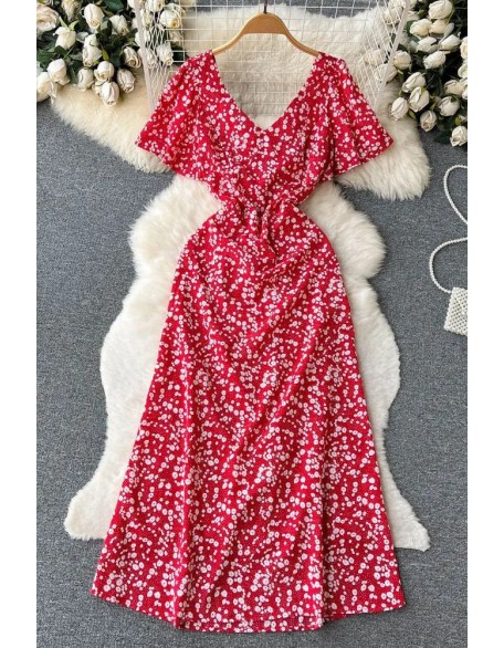 Fashion Floral Print Long Women Dress